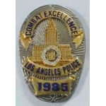 City of Los Angeles, California LAPD Combat Excellence #1985 Mini-Badge Pin